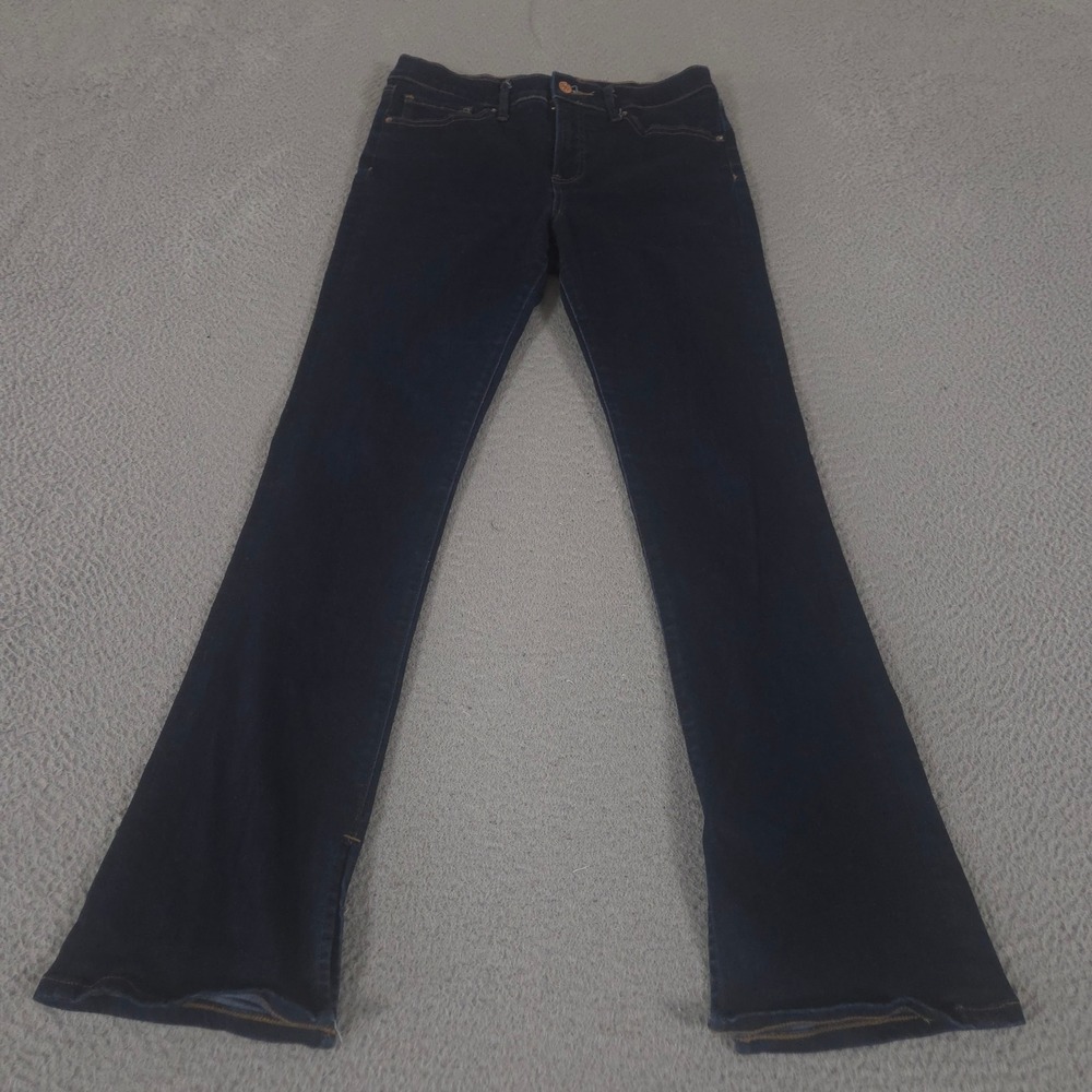 Express Jeans Womens 6 Short Skyscraper Mid Rise Flare Stretch Conscious Edit